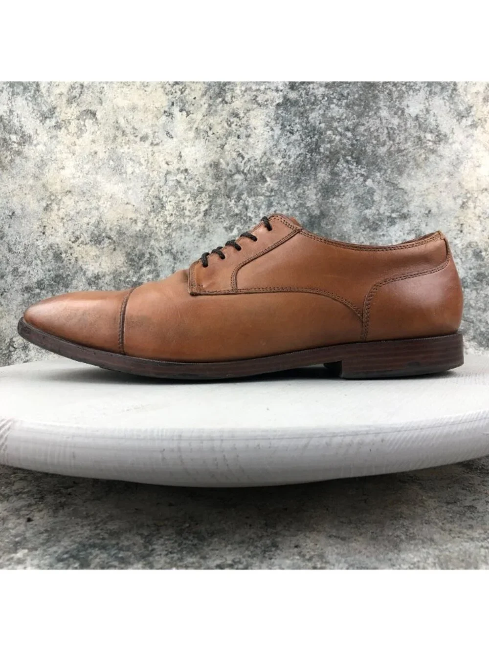 Cole Haan Men's Size 13W Grand.OS Cap Toe Brown Leather Oxfords Dress Shoes